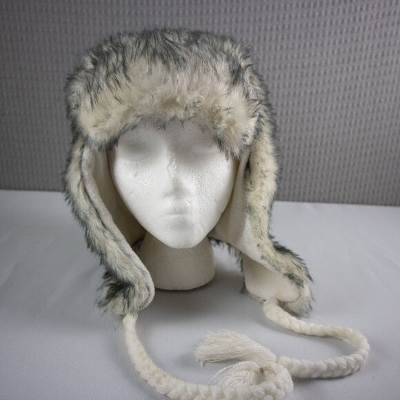 Faux Fur Polyester Puffy Trapper Hat - Picture 2 of 7